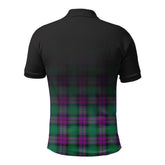 McArthur – Milton Tartan Crest Polo Shirt - Thistle Black Style